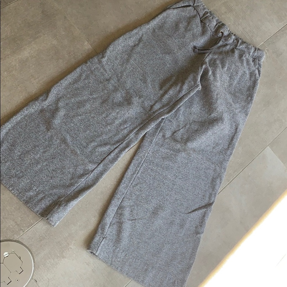 ZARA M WIDE LEG SWEAT PANTS POCKETS